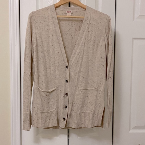 Multicolor Flecked Pocket Cardigan